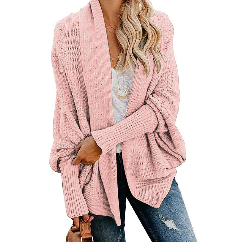 WOMEN'S BATWING CABLE KNITTED SLOUCHY OVERSIZED CARDIGAN SWEATER