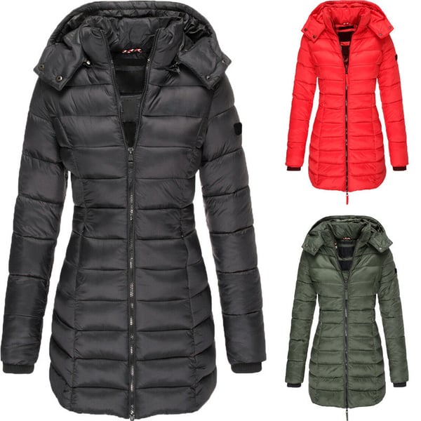 Winter women's mid-length padded jacket warm hooded jacket【FREE SHIPPING】