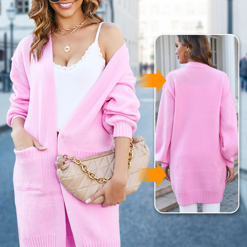Women's Fashion Solid Color Knitted Coat