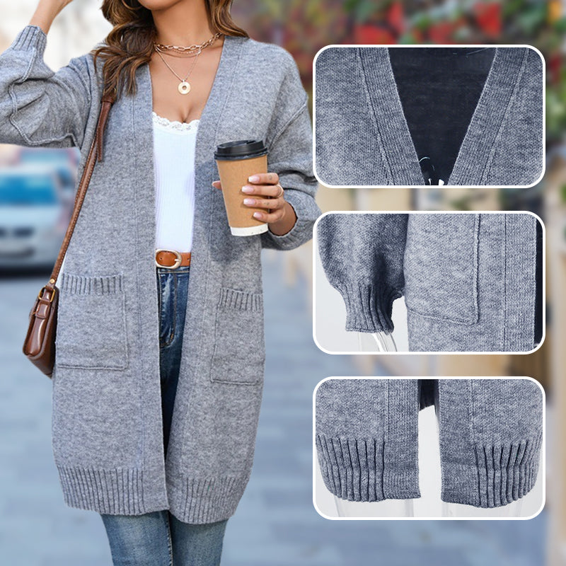 Women's Fashion Solid Color Knitted Coat