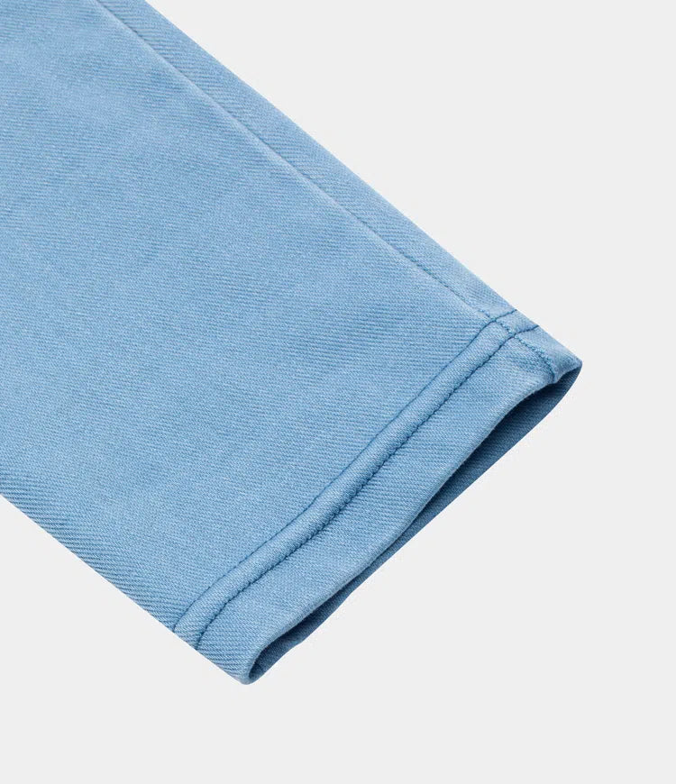 High Waisted Back Side Pocket Stretchy Knit Denim Casual Leggings