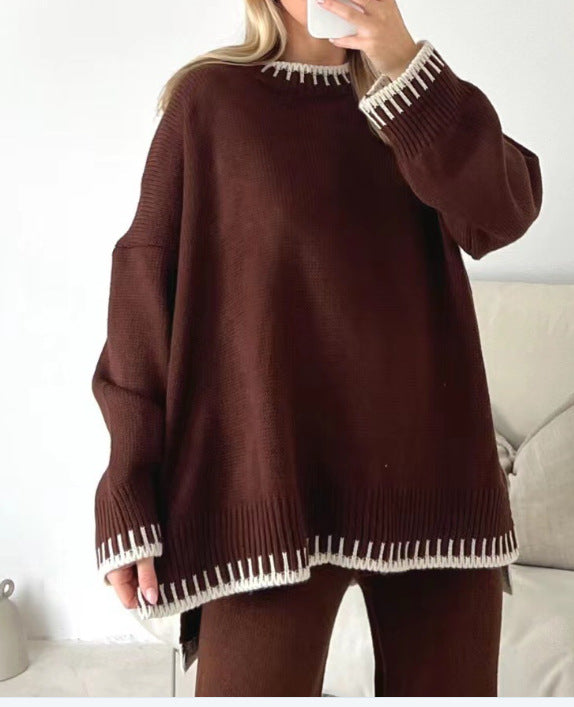 45 % OFFđ„Solid Color Casual Knitted Two-piece SetFF