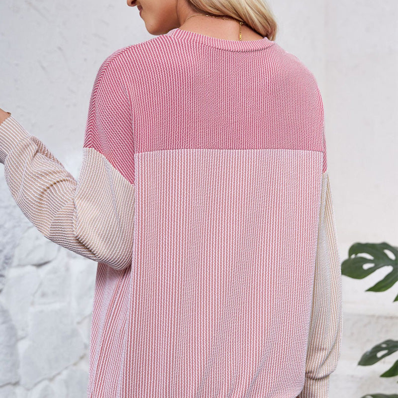 Women's Comfy Color-blocking Top