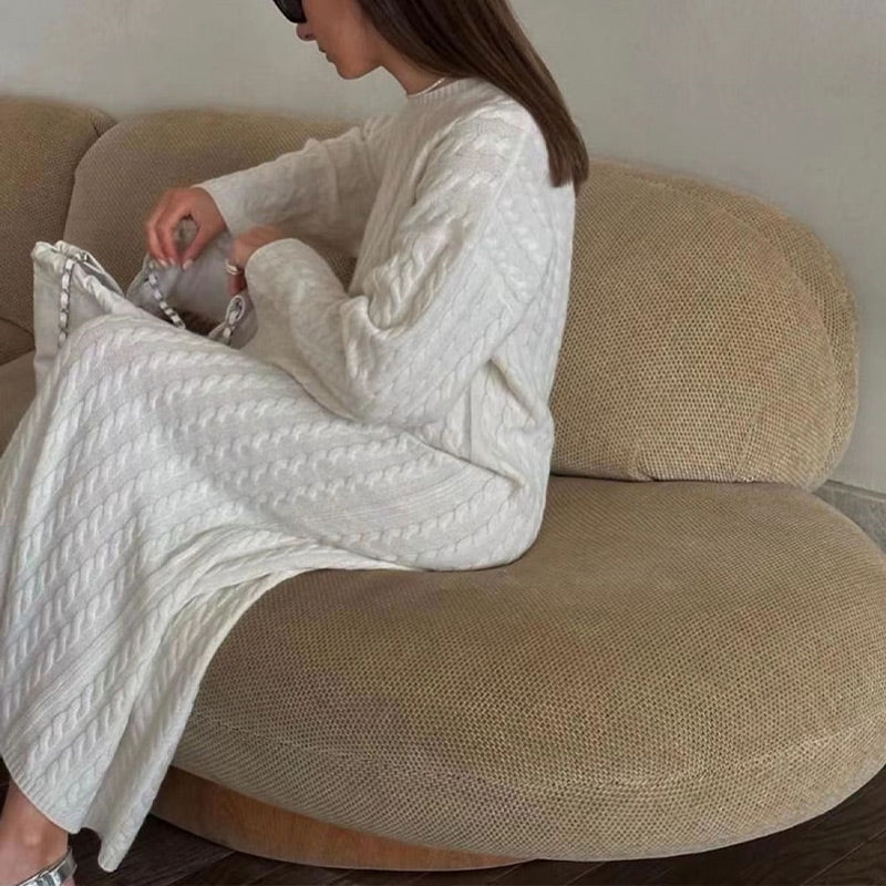 🍁Autumn New Releases 49% off🍁Oversized Sweater Dress with Cable Knit
