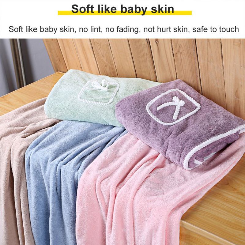 Faux Coral Fleece Absorbent Bath Towel - Nice Gift