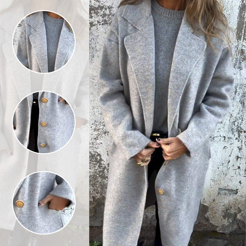 ❄️Winter Specials❄️Women's Long-sleeve Tweed Lapel Coat