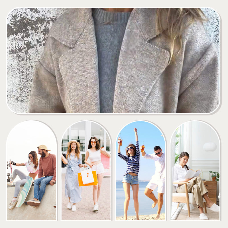 ❄️Winter Specials❄️Women's Long-sleeve Tweed Lapel Coat