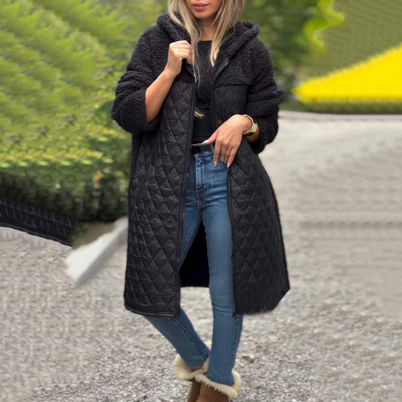 š„Now enjoy 50% discountš„ Women's Cozy Quilted Sherpa Coat with Hood