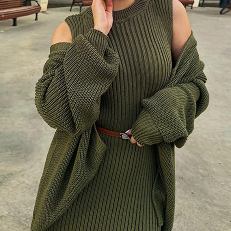 Women's 2-Piece Loose Sweater Dress Set