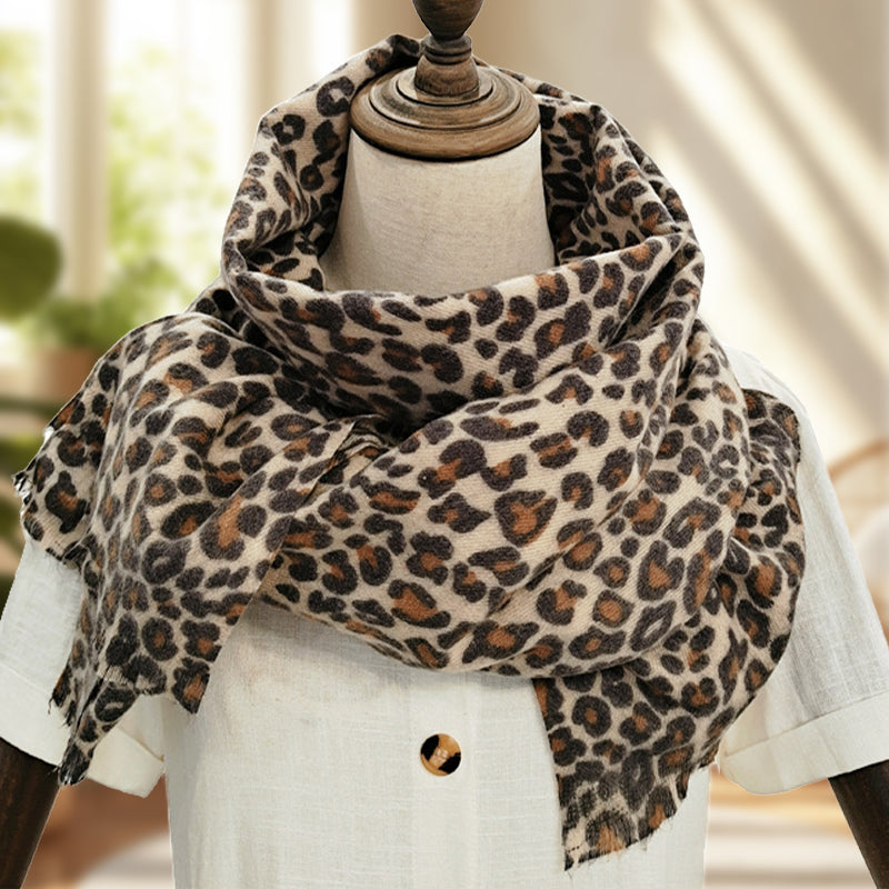 Women's Classic Leopard Print Thick Warm Wrap