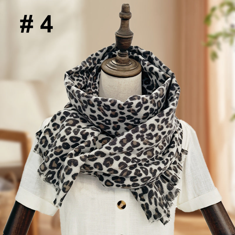 Women's Classic Leopard Print Thick Warm Wrap