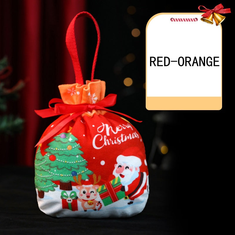 Christmas Drawstring Apple Candy Gift Bag