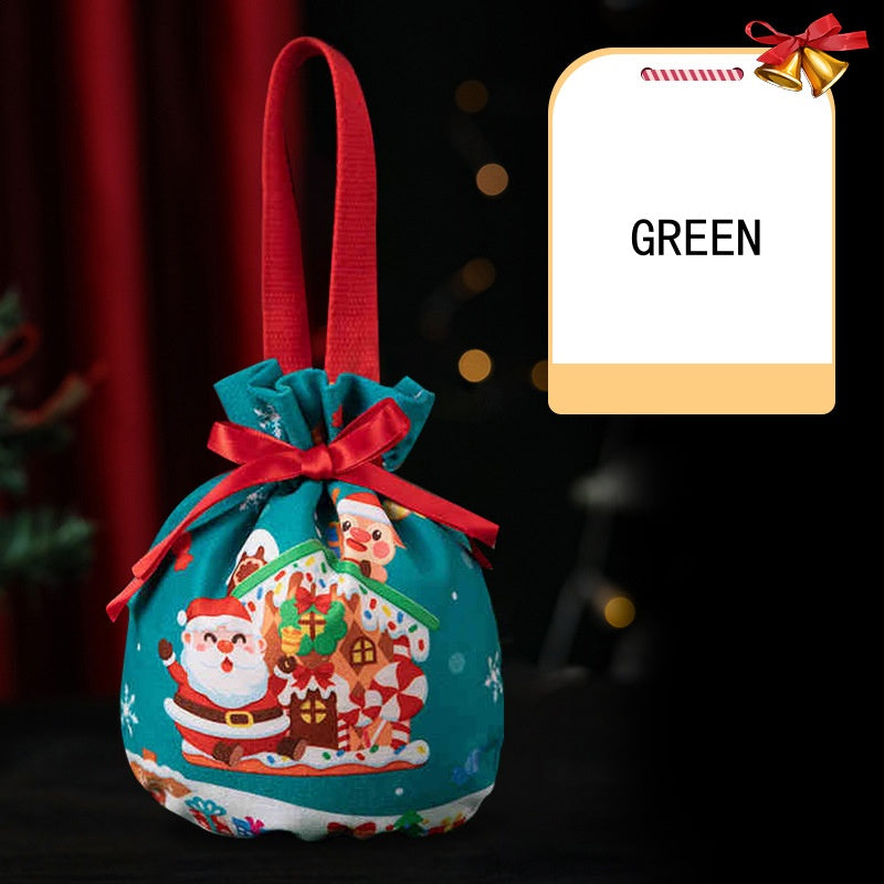 Christmas Drawstring Apple Candy Gift Bag
