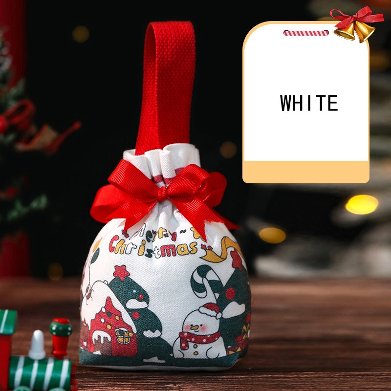 Christmas Drawstring Apple Candy Gift Bag