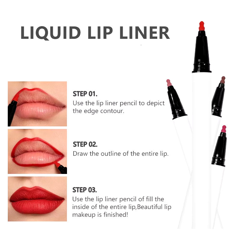 Long Lasting Non-Stick Waterproof Liquid Lip Liner