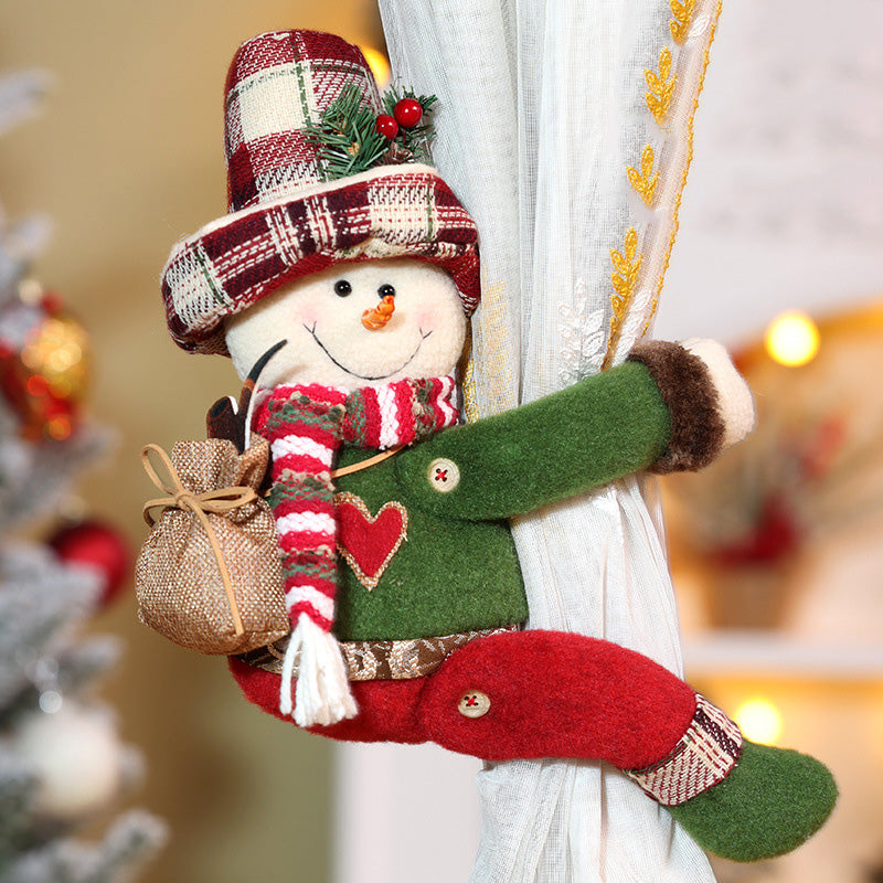 Christmas Doll Curtain Tiebacks