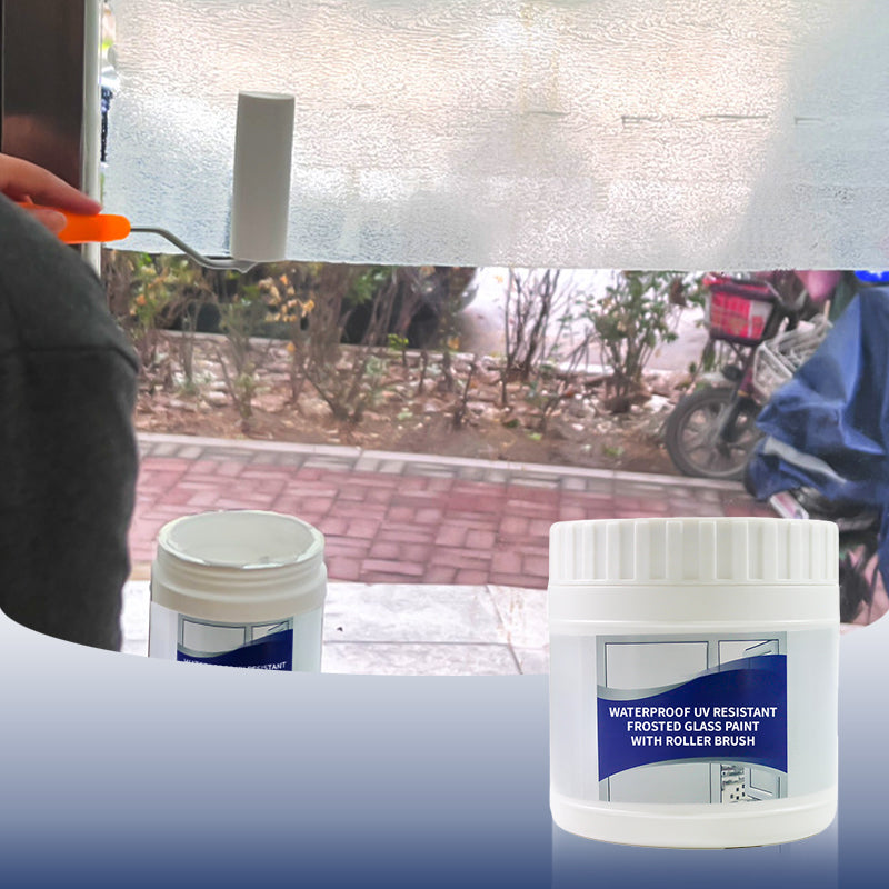 🔥Buy 2 Get 1 Free🔥Waterproof UV Resistant Frosted Glass Paint with Roller Brush