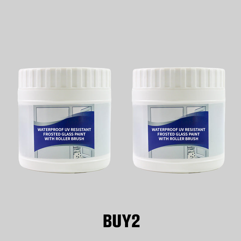 🔥Buy 2 Get 1 Free🔥Waterproof UV Resistant Frosted Glass Paint with Roller Brush