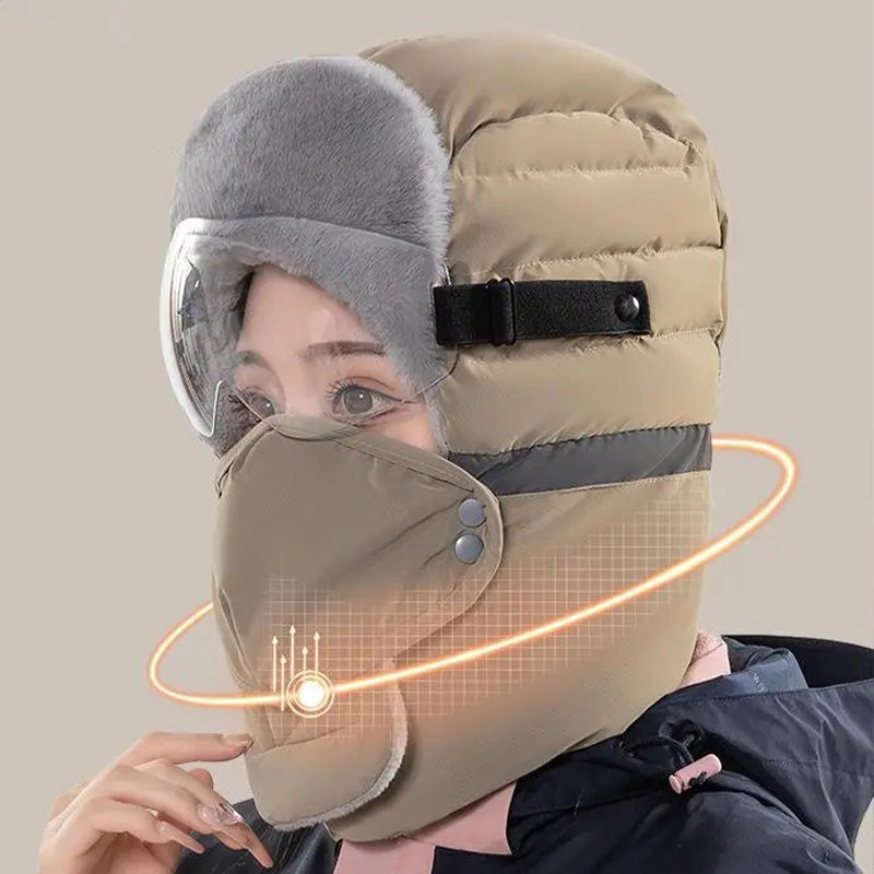 Women's Windproof Warm Hat With Face Mask