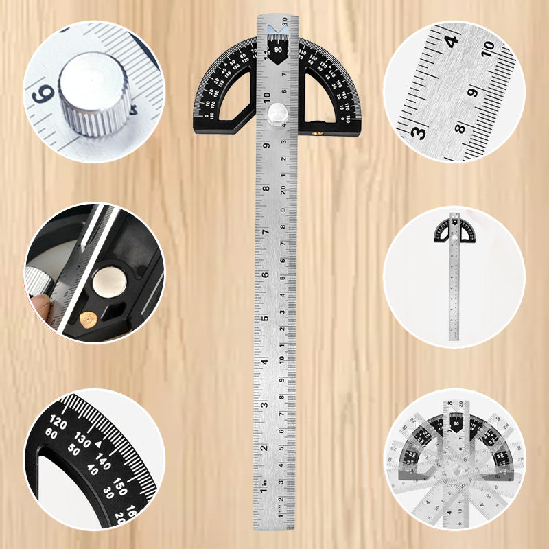 Protractor Angle Ruler with 0-180° Adjustable