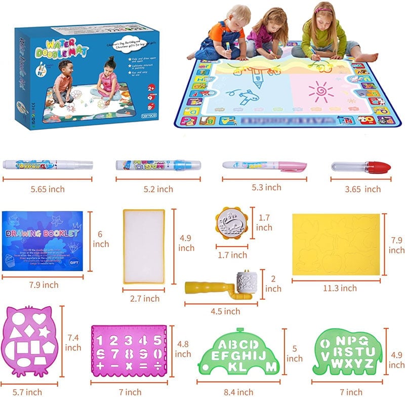 š„Last Day Promotion 50% OFF - Water Doodle Mat ,Aqua Painting Drawing Mat Mess Free Learning Toy Mat