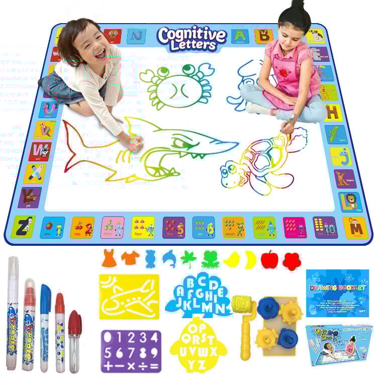 š„Last Day Promotion 50% OFF - Water Doodle Mat ,Aqua Painting Drawing Mat Mess Free Learning Toy Mat