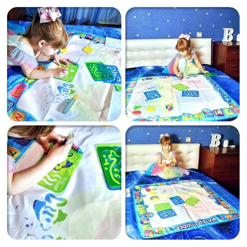 š„Last Day Promotion 50% OFF - Water Doodle Mat ,Aqua Painting Drawing Mat Mess Free Learning Toy Mat