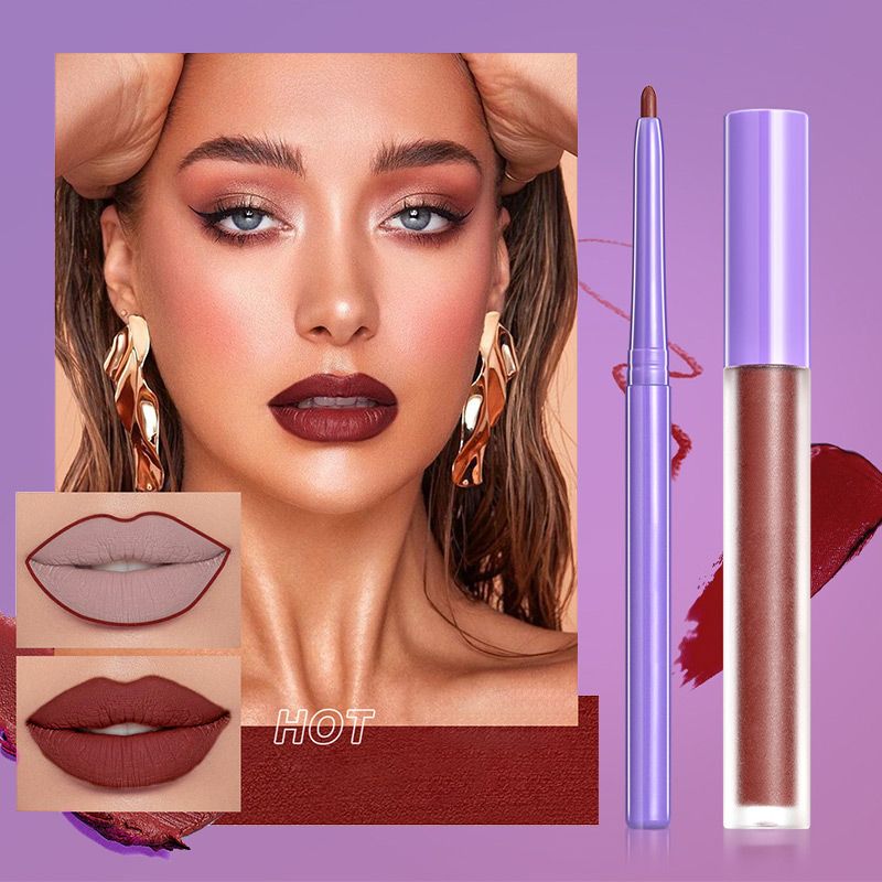 🎁Buy 1 Get 1 Free🌈Waterproof and Non-stick Matte Lipstick Gloss & Lip Liner