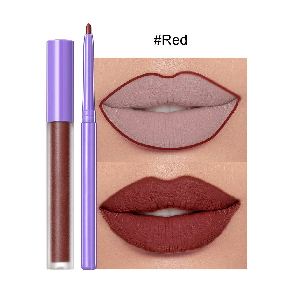🎁Buy 1 Get 1 Free🌈Waterproof and Non-stick Matte Lipstick Gloss & Lip Liner