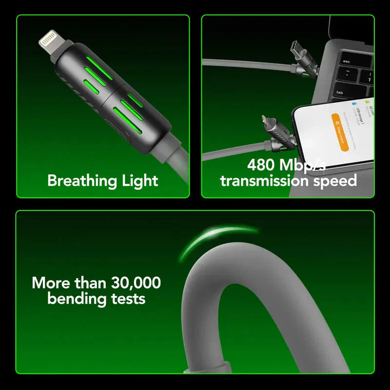 🔥4-in-1 USB Charging Cable mFish fast charging MAX 240W