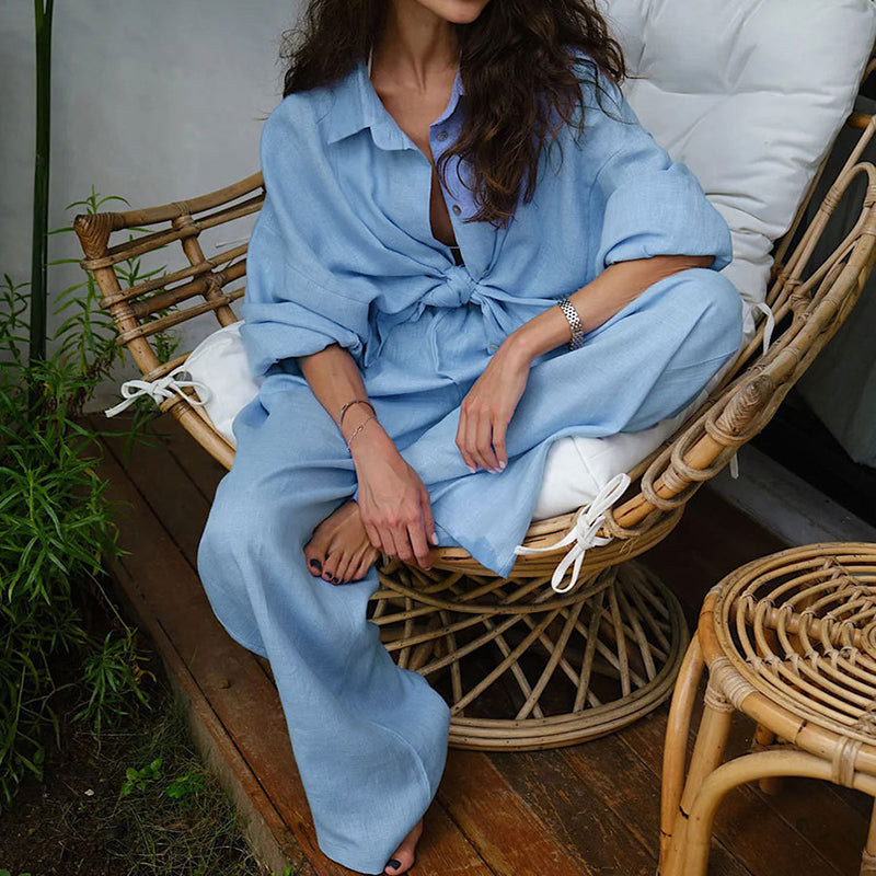 🔥2025 NEW SALES - 50% OFF🔥Women's Cotton-Linen Oversized Two-Piece Set