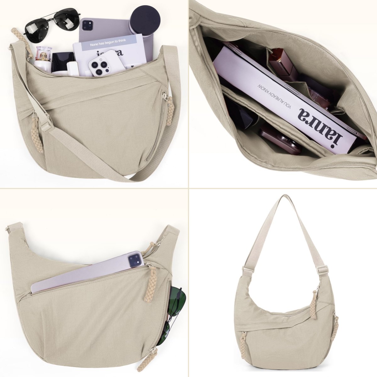 🔥Women's Fashion Plain Color Nylon Crossbody Bag