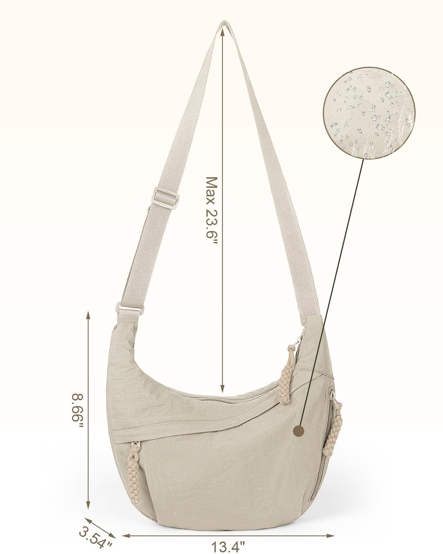 🔥Women's Fashion Plain Color Nylon Crossbody Bag