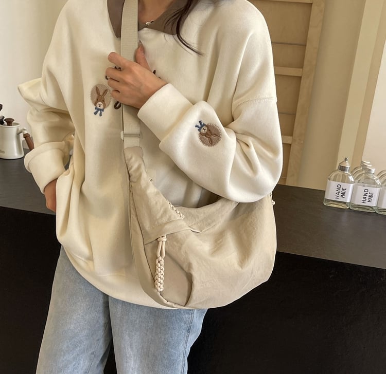 🔥Women's Fashion Plain Color Nylon Crossbody Bag