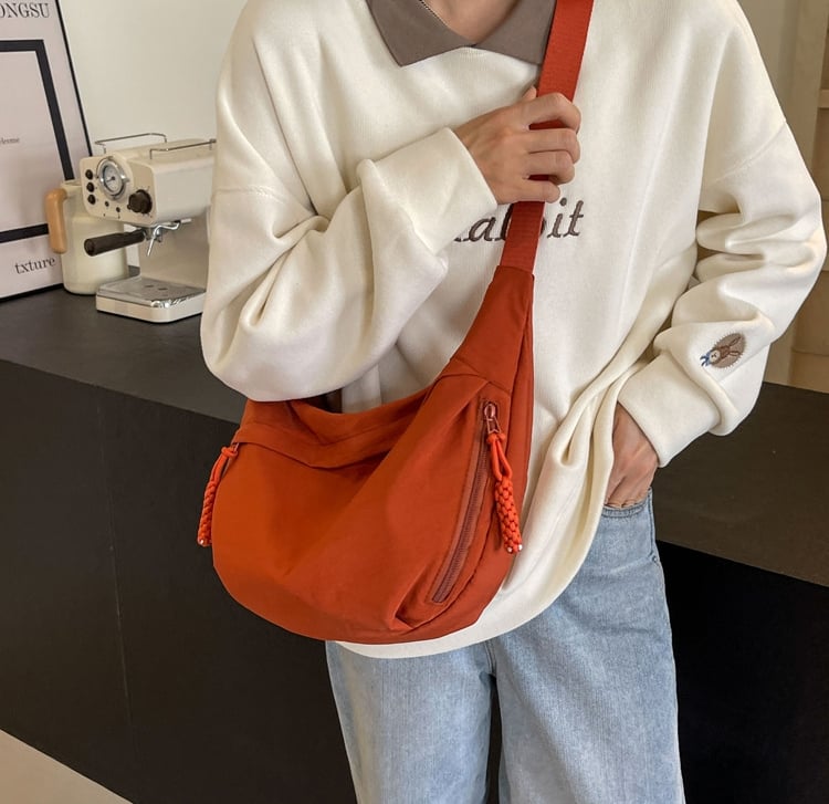🔥Women's Fashion Plain Color Nylon Crossbody Bag