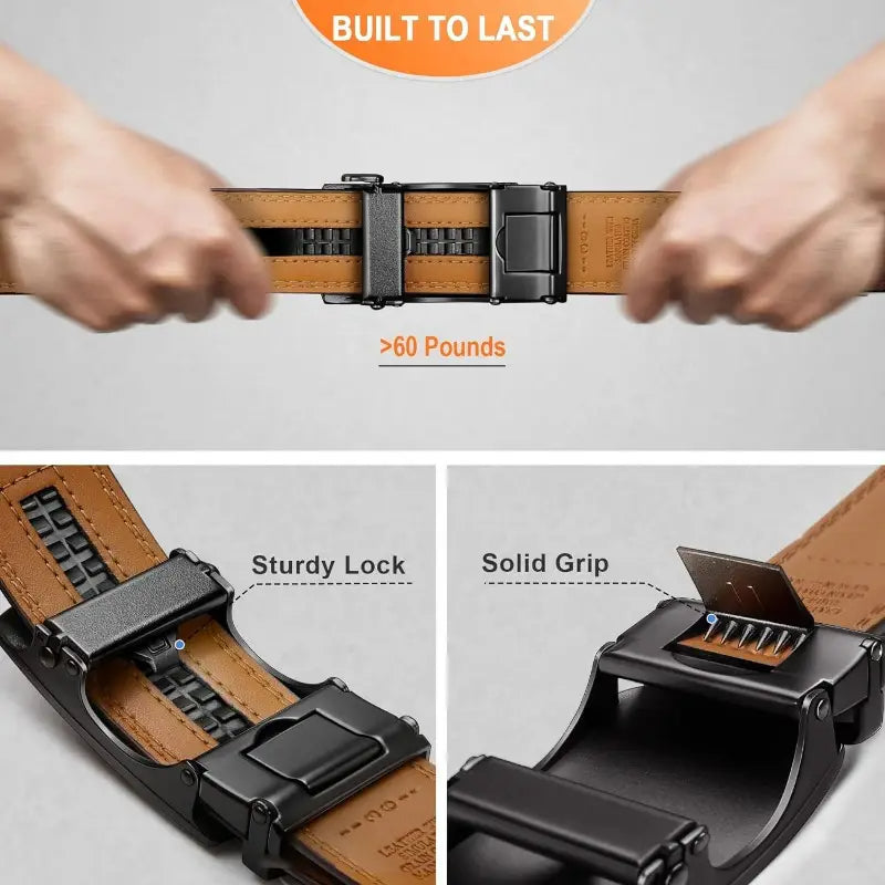 ✨️Limited-time offer: 50% off🎁 Leather Ratchet Belt With Adjustable Buckle💼