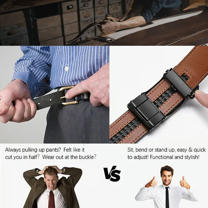 ✨️Limited-time offer: 50% off🎁 Leather Ratchet Belt With Adjustable Buckle💼