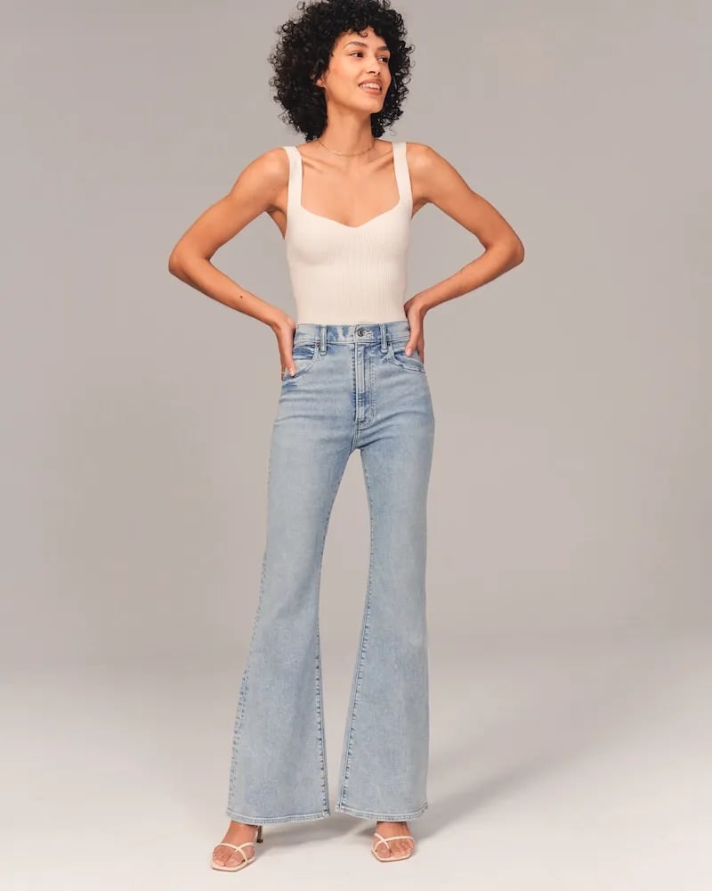 ⏰LAST DAY SPECIAL PRICE:£17.99!!🔥Ultra High Rise Stretch Flare Jean
