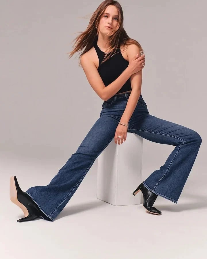 ⏰LAST DAY SPECIAL PRICE:£17.99!!🔥Ultra High Rise Stretch Flare Jean