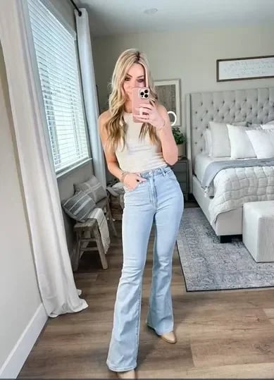 ⏰LAST DAY SPECIAL PRICE:£17.99!!🔥Ultra High Rise Stretch Flare Jean