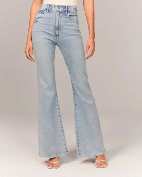 ⏰LAST DAY SPECIAL PRICE:£17.99!!🔥Ultra High Rise Stretch Flare Jean