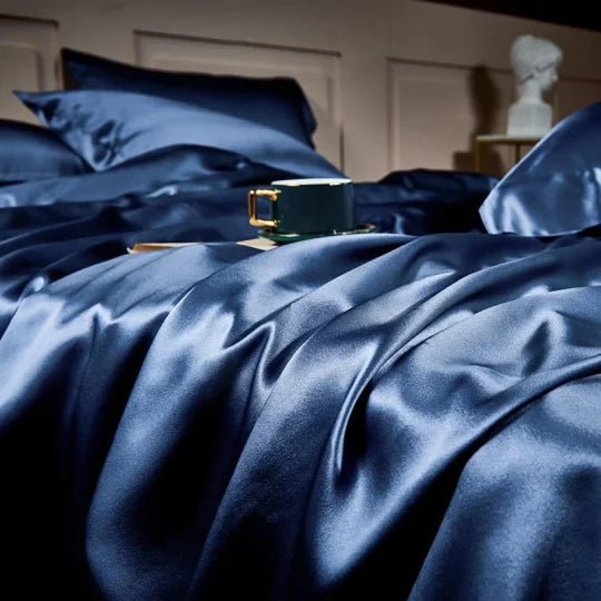 25 Momme Luxury Pure Mulberry Silk Bedding Set of 4(1x Quilt Cover + 1x Bedsheet + 2x Pillowcases)
