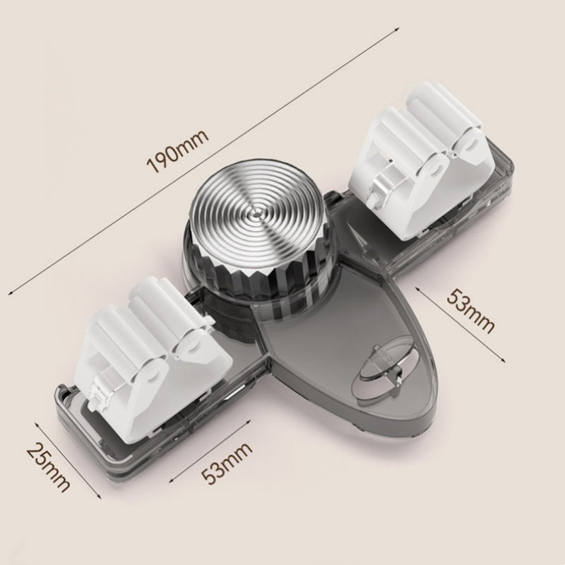 Wall-Mounted Self-Adhesive Mop & Broom Gripper Racks