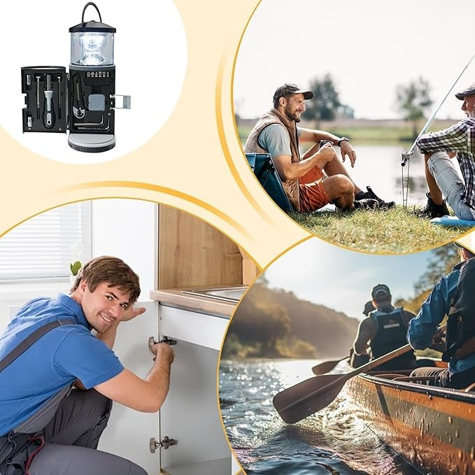 Portable LED Camping Lantern with Tool Kit