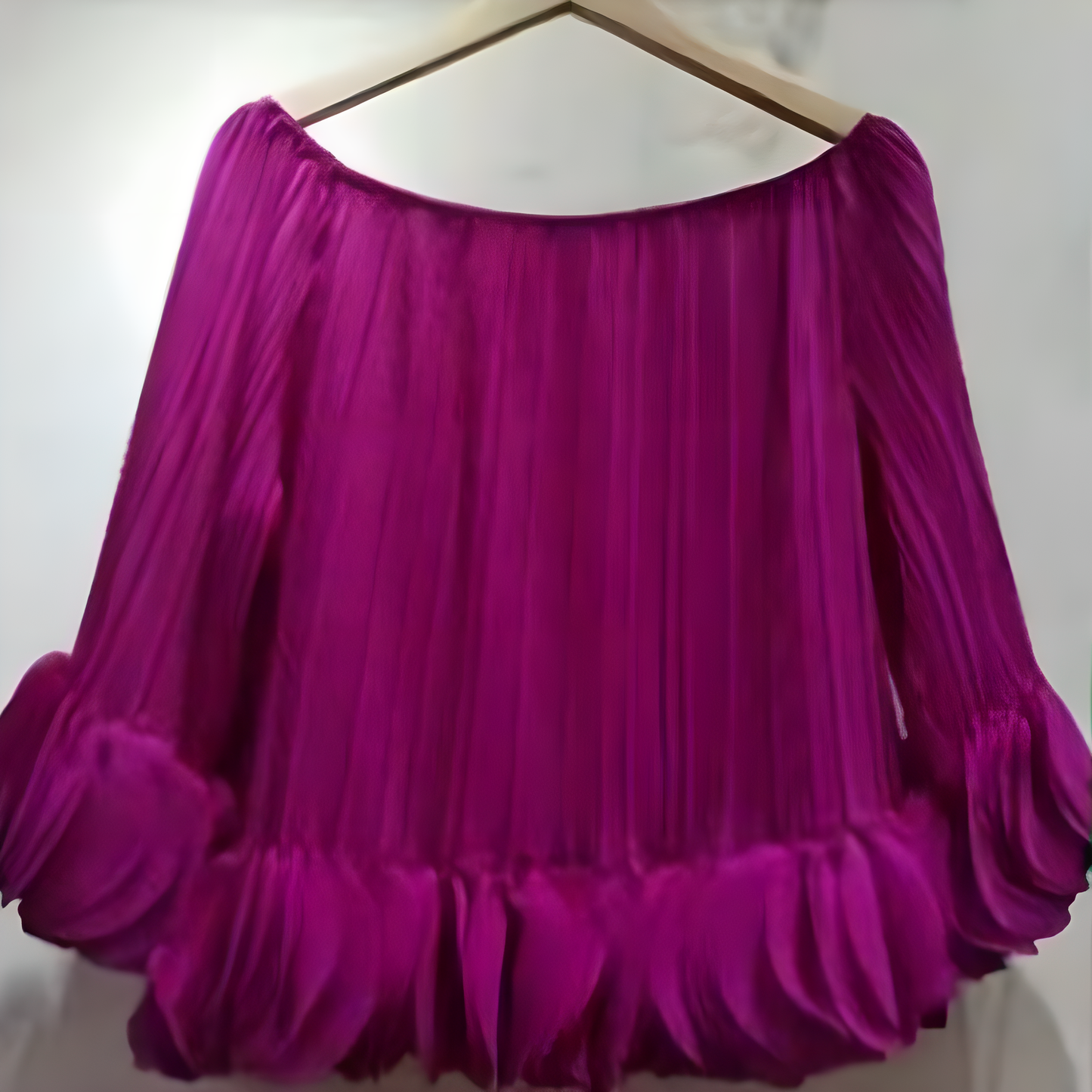 Women's Flowy Pleated Off-The-Shoulder Top