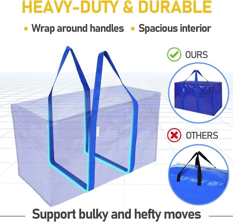 🔥Last Day 50% OFF🔥24 Gallon Extra Large Heavy Duty Foldable Moving Bags