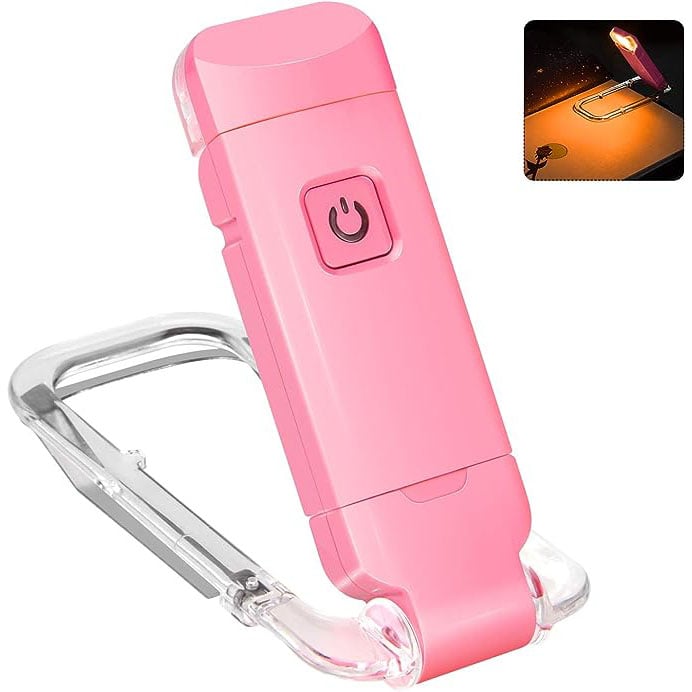 📖USB rechargeable book LED light with clip for reading in bed