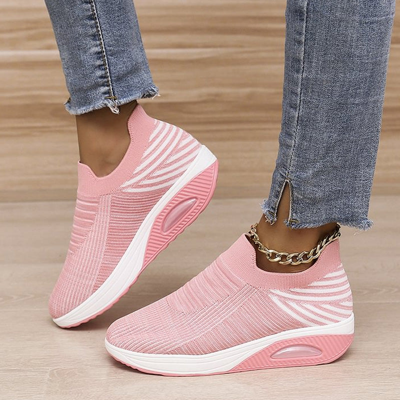 Casual Stretch Mesh Thick Sole Women's Shoes
