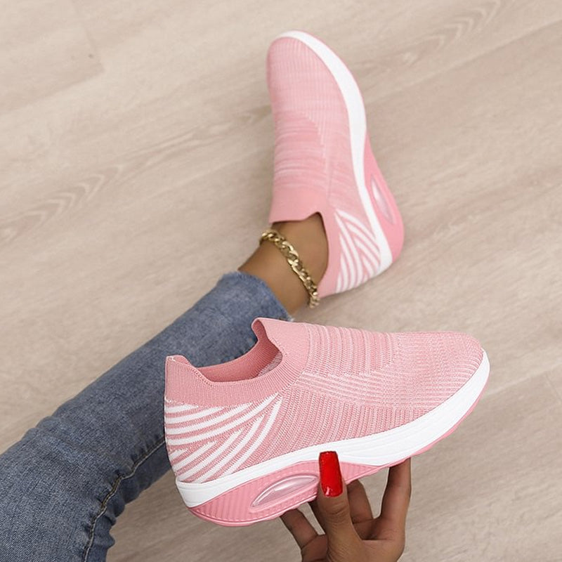 Casual Stretch Mesh Thick Sole Women's Shoes