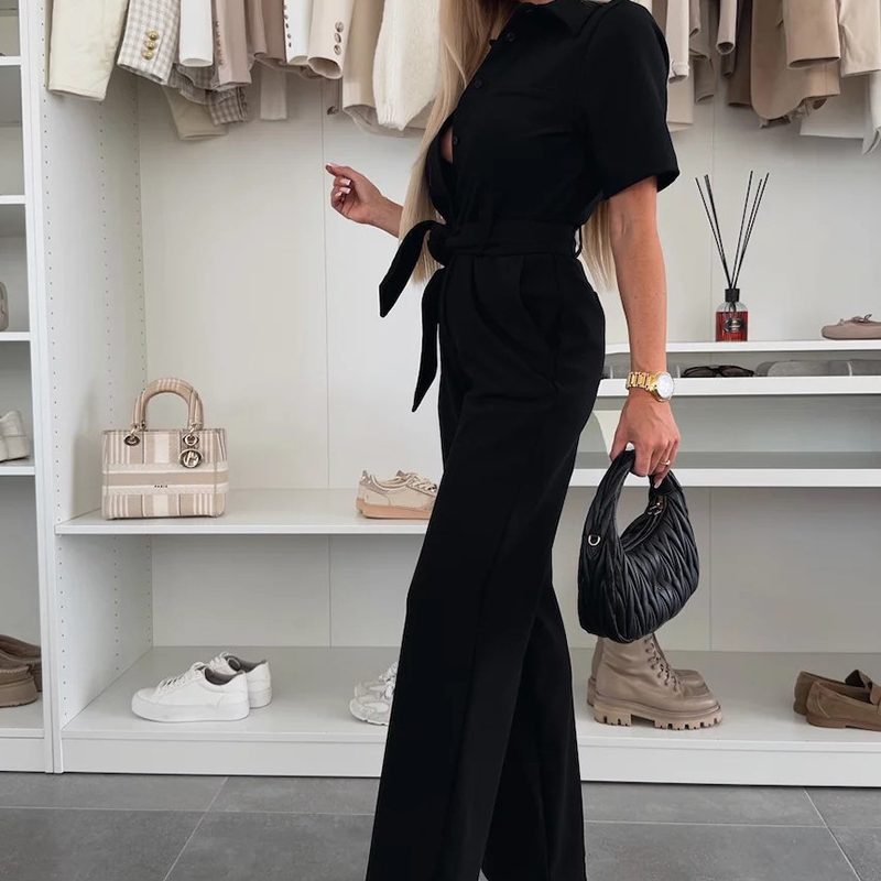 🌸Summer Sale 49% off🌸Women’s Button-Down Jumpsuit with Waist Tie